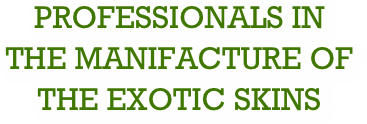 professionals in the manifacture of the exotic skins